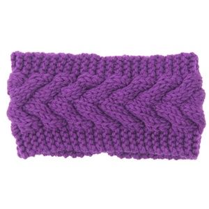 NEW Purple Knit Crochet Headband Ear Warmer